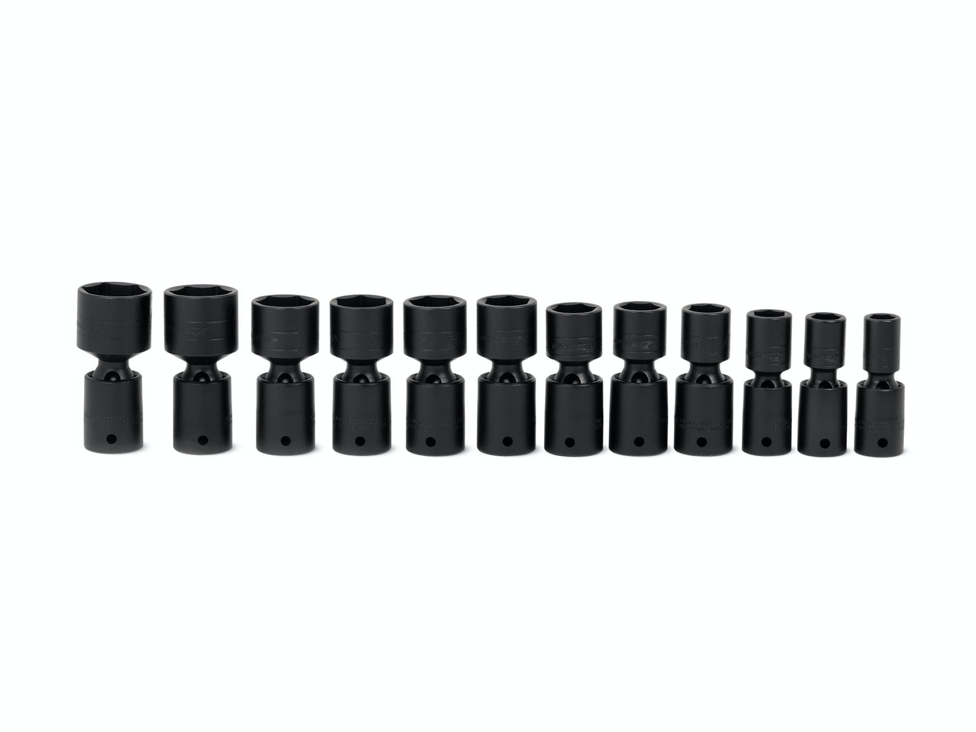 12 Pc 1/2" Drive 6-point Sae Flank Drive® Shallow Impact Swivel Socket ...