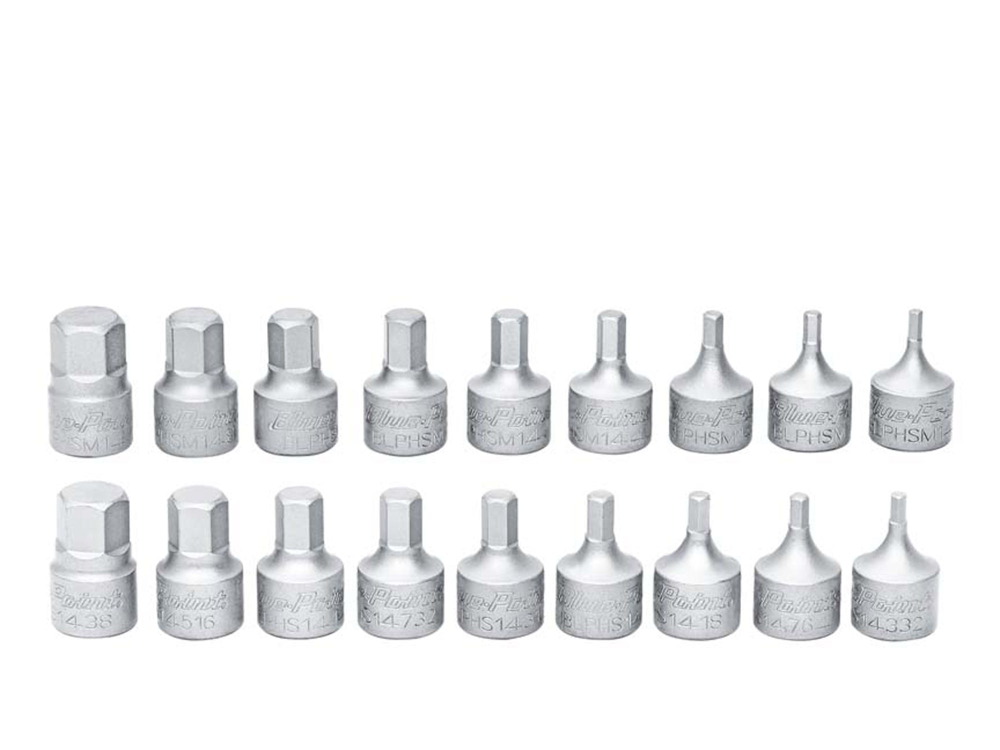 18 Pc 1/4" Drive Sae/metric Stubby Hex Bit Socket Set (bluepoint®) BLPHEXS1418 SnapOn Viet Nam