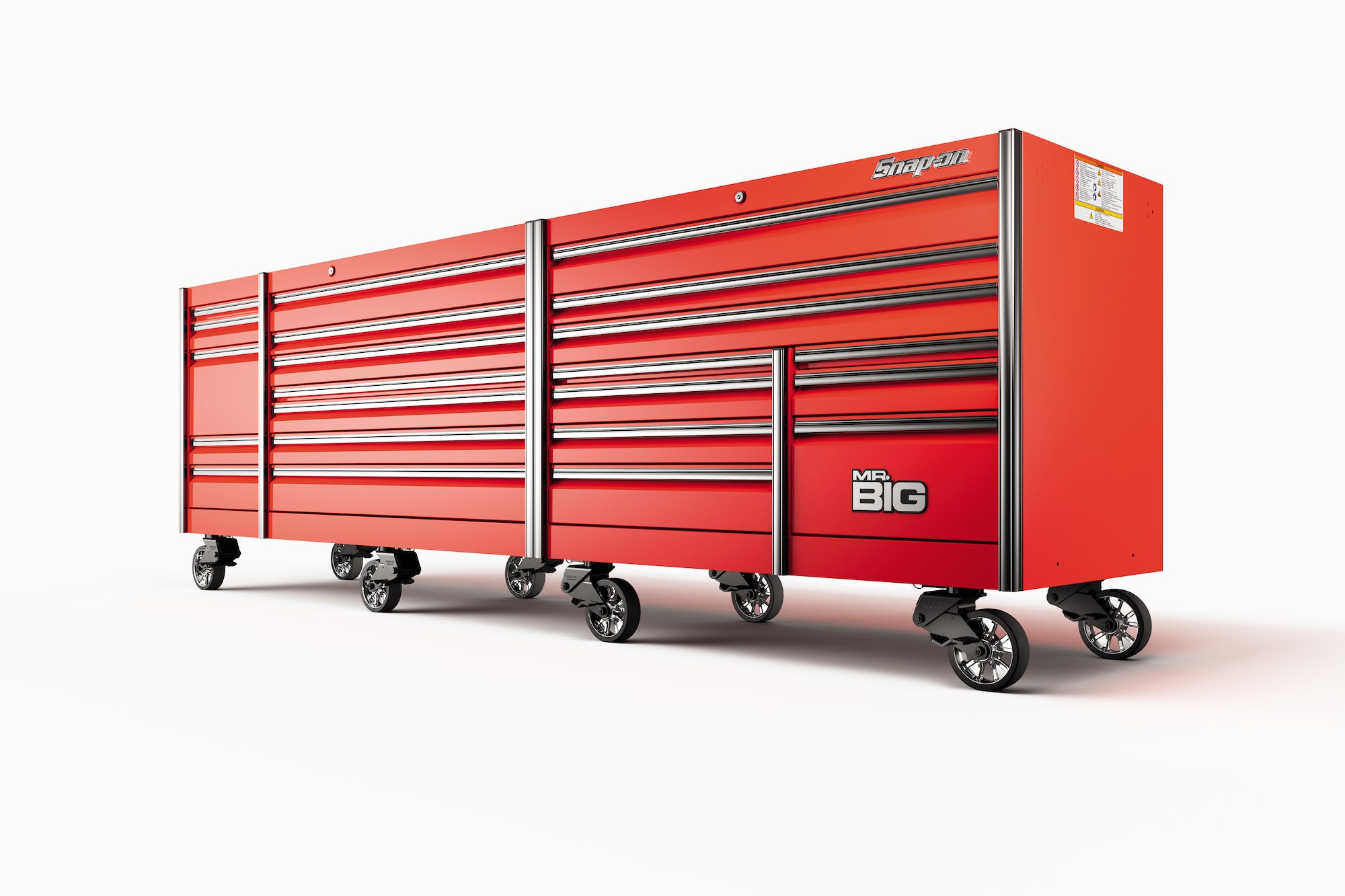 144" 22 Drawer Four Bank Epiq™ Series Roll Cab With Powerdrawer (red ...