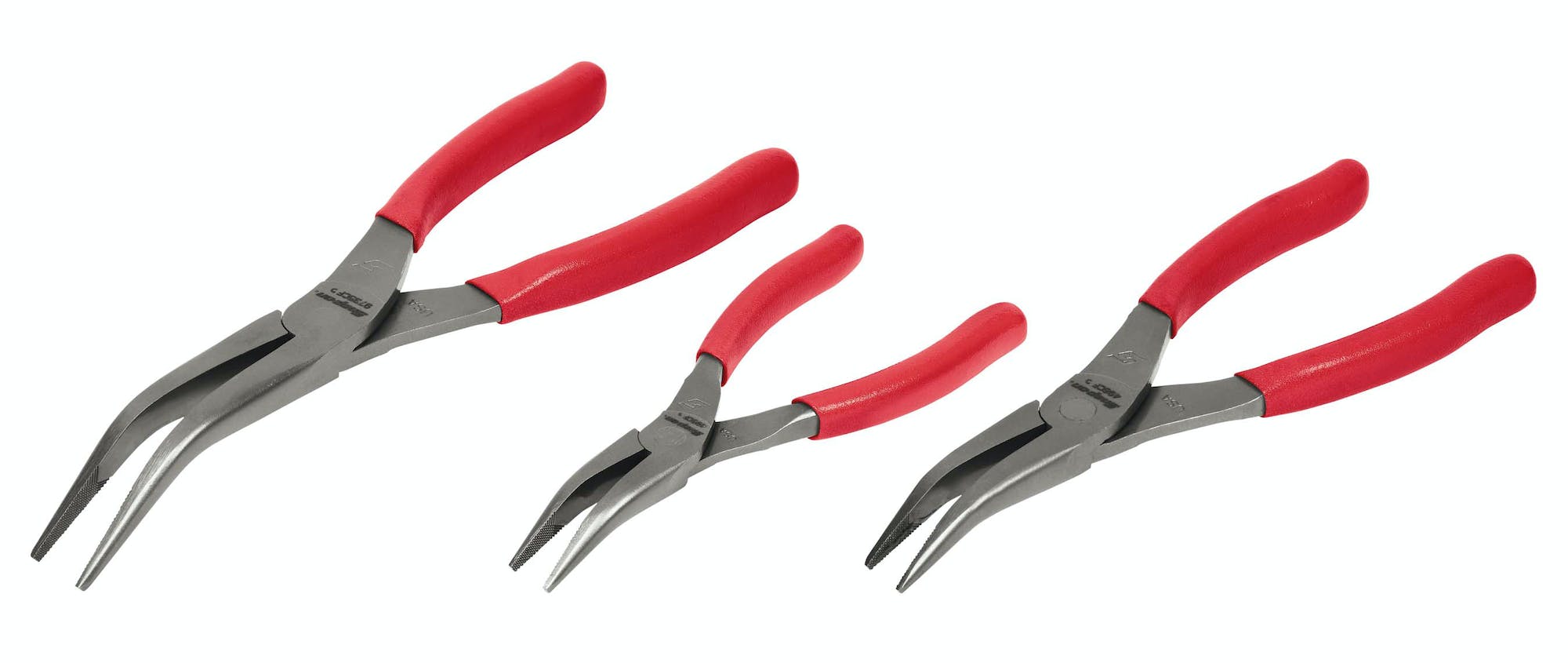 3 Pc Talon Grip™ 35° Bent Needle Nose Pliers Set (red) PL3935CF