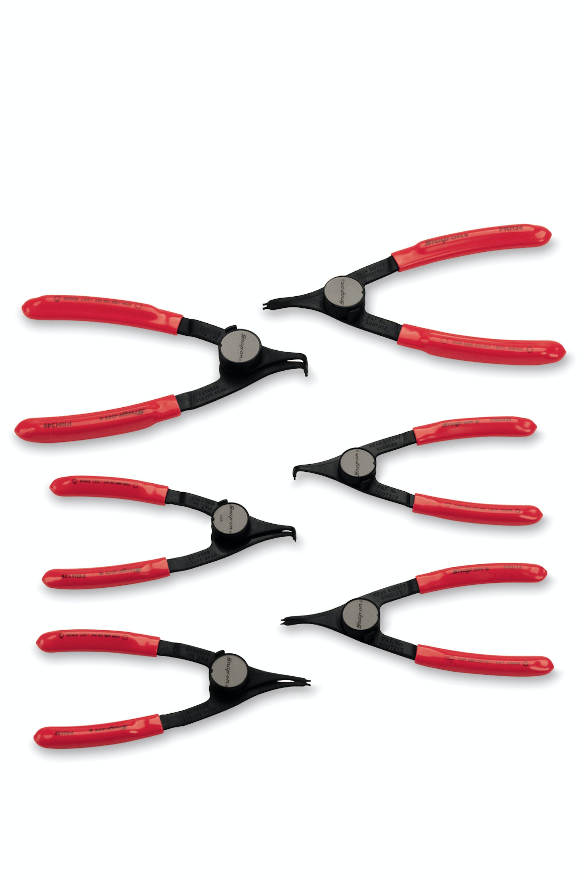 6 Pc Retaining Ring Pliers Set red PRH406