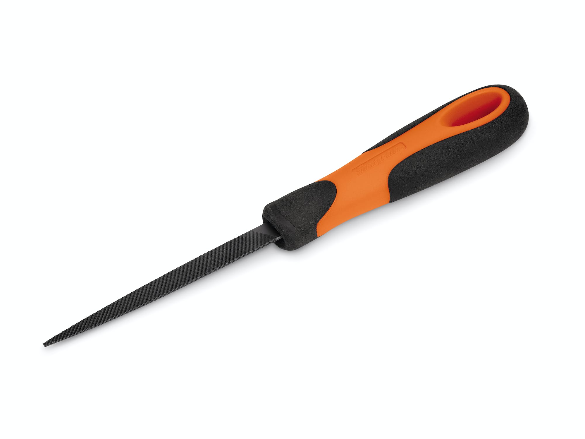 4" Soft Grip Handle Bastard Cut Warding Miniature File (orange