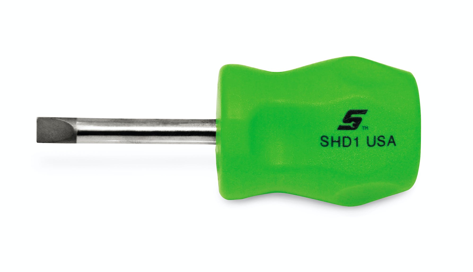 Flat Tip Instinct® Hard Grip Standard Screwdriver (green) SHD1G