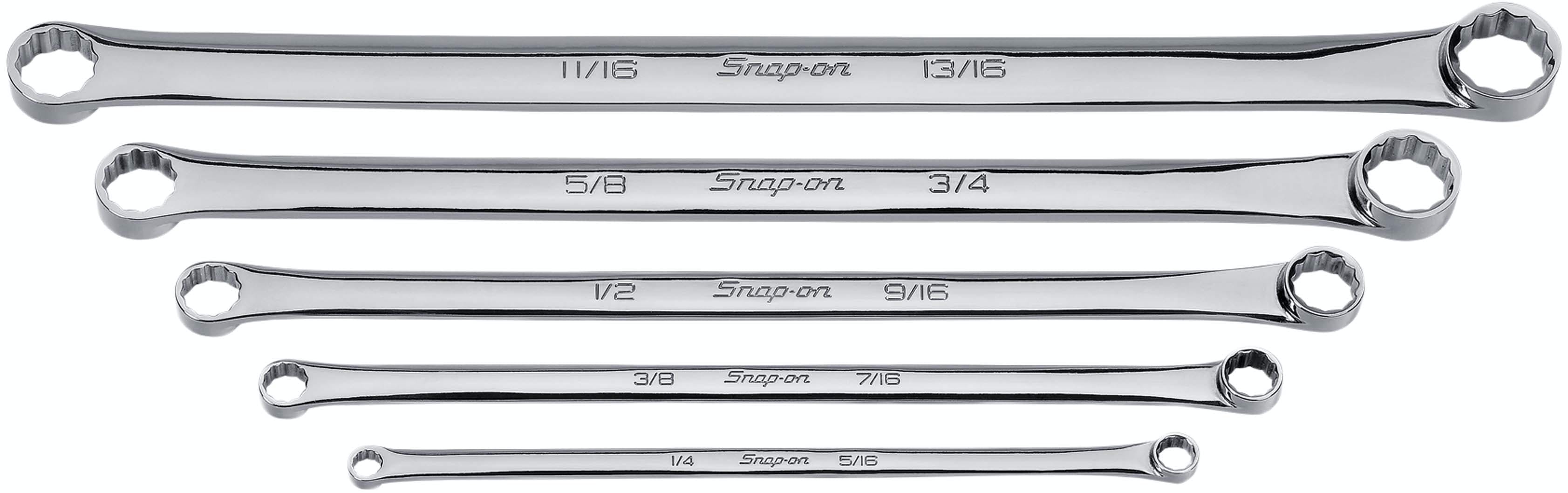 5 pc 12-Point SAE Flank Drive® High-Performance 0° Offset Box Wrench Set (1/4–13/16 5 pc 12-Point SAE Flank Drive® High-Performance 0° Offset Box Wrench Set (1/4–13/16