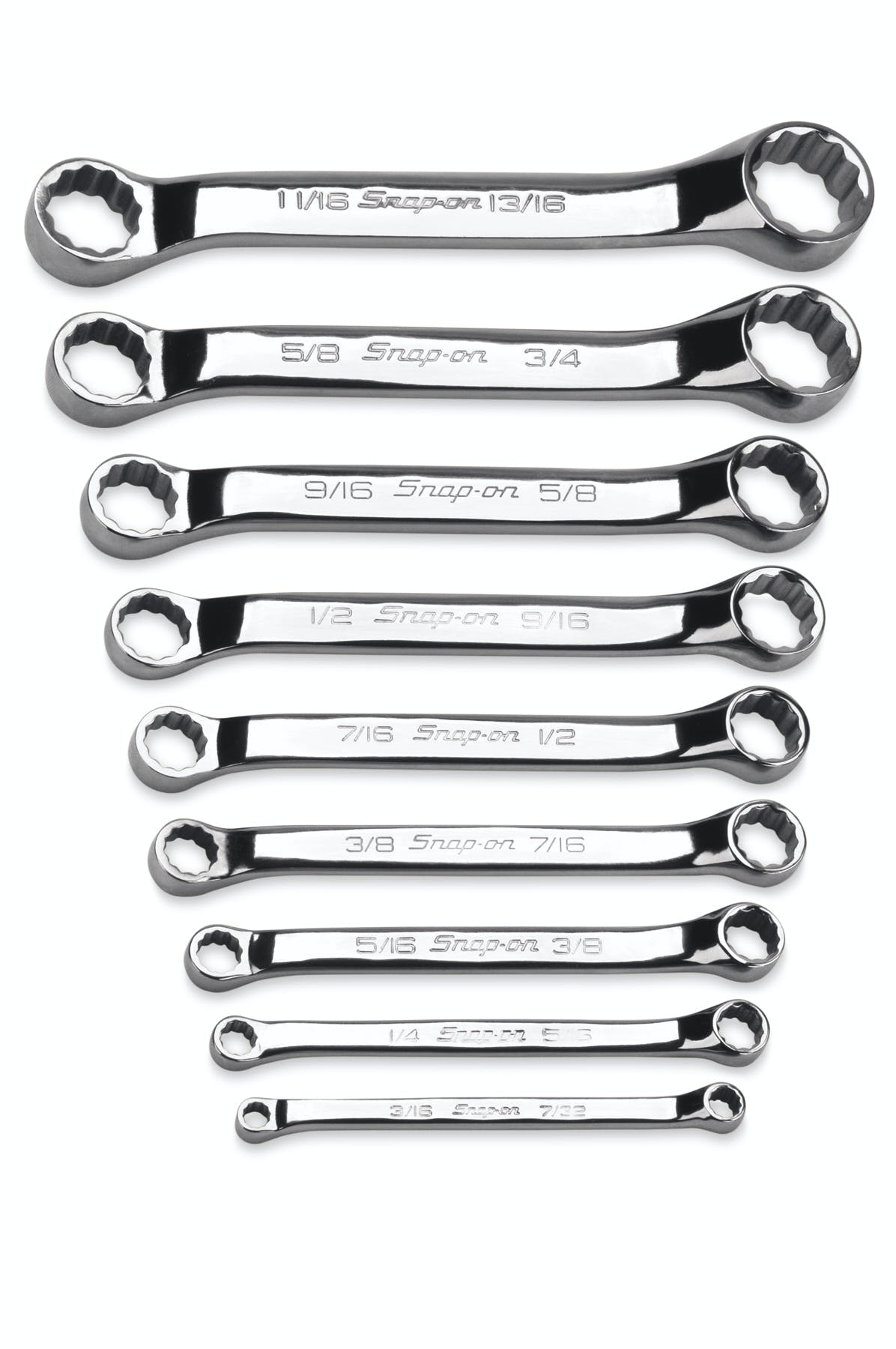 9 Pc 12point Sae Flank Drive® Short 10° Offset Box Wrench Set (3/1613