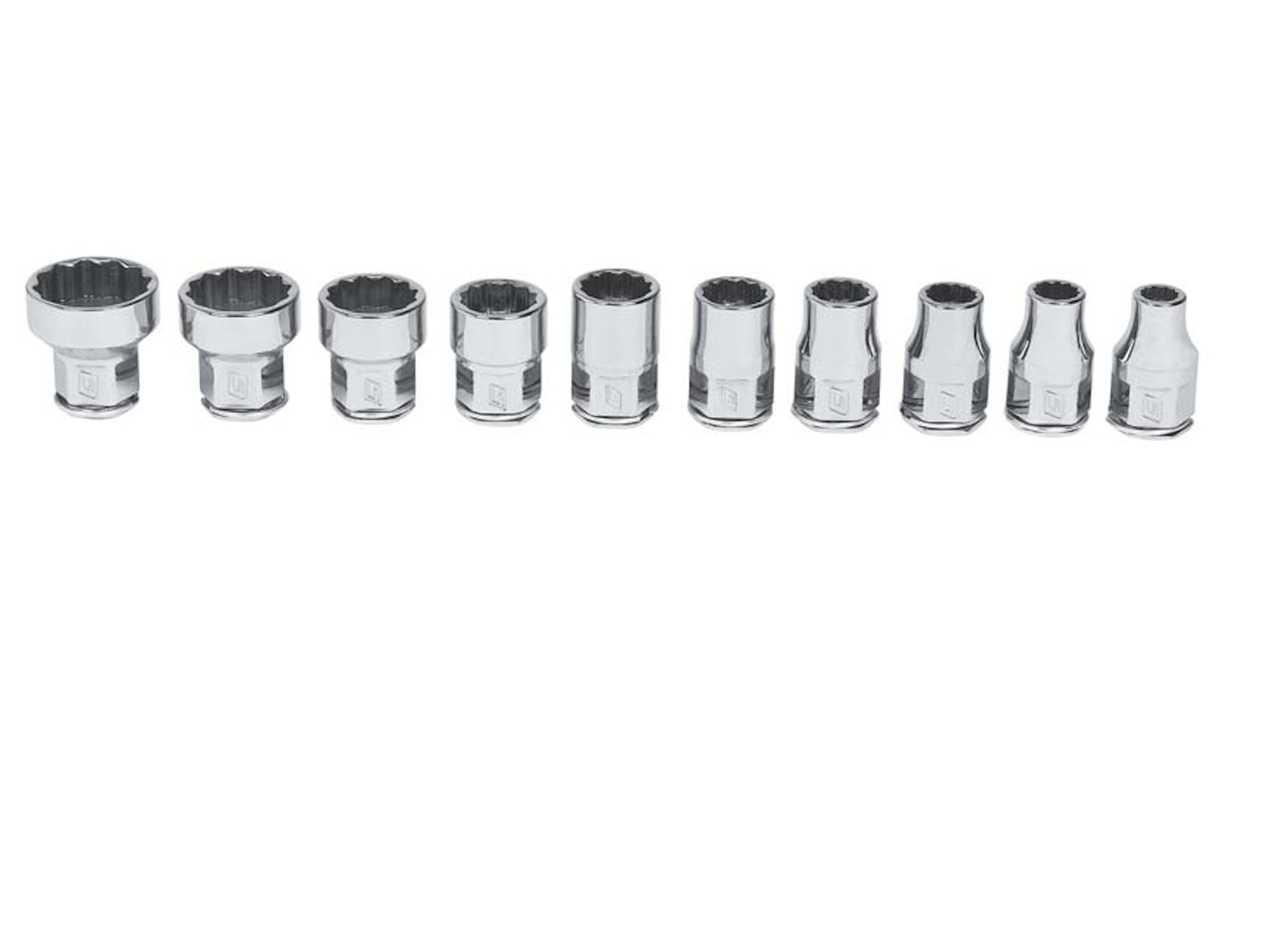 10 Pc 1/4" Drive 12point Sae Flank Drive® Lowprofile Socket Set (3/16