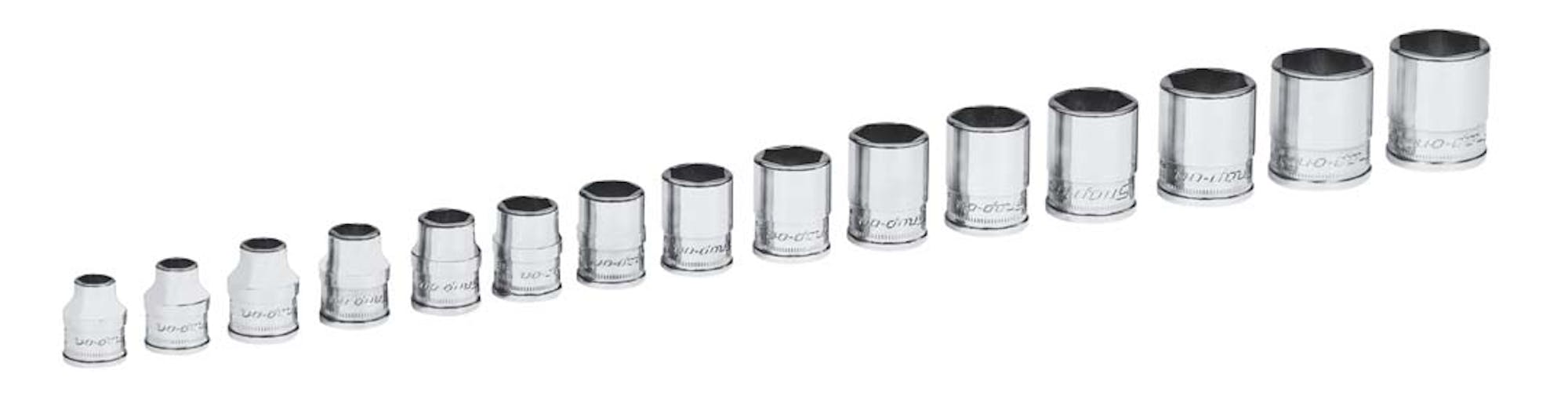 15 Pc 3/8" Drive 6point Metric Flank Drive® Xtra Shallow Socket Set