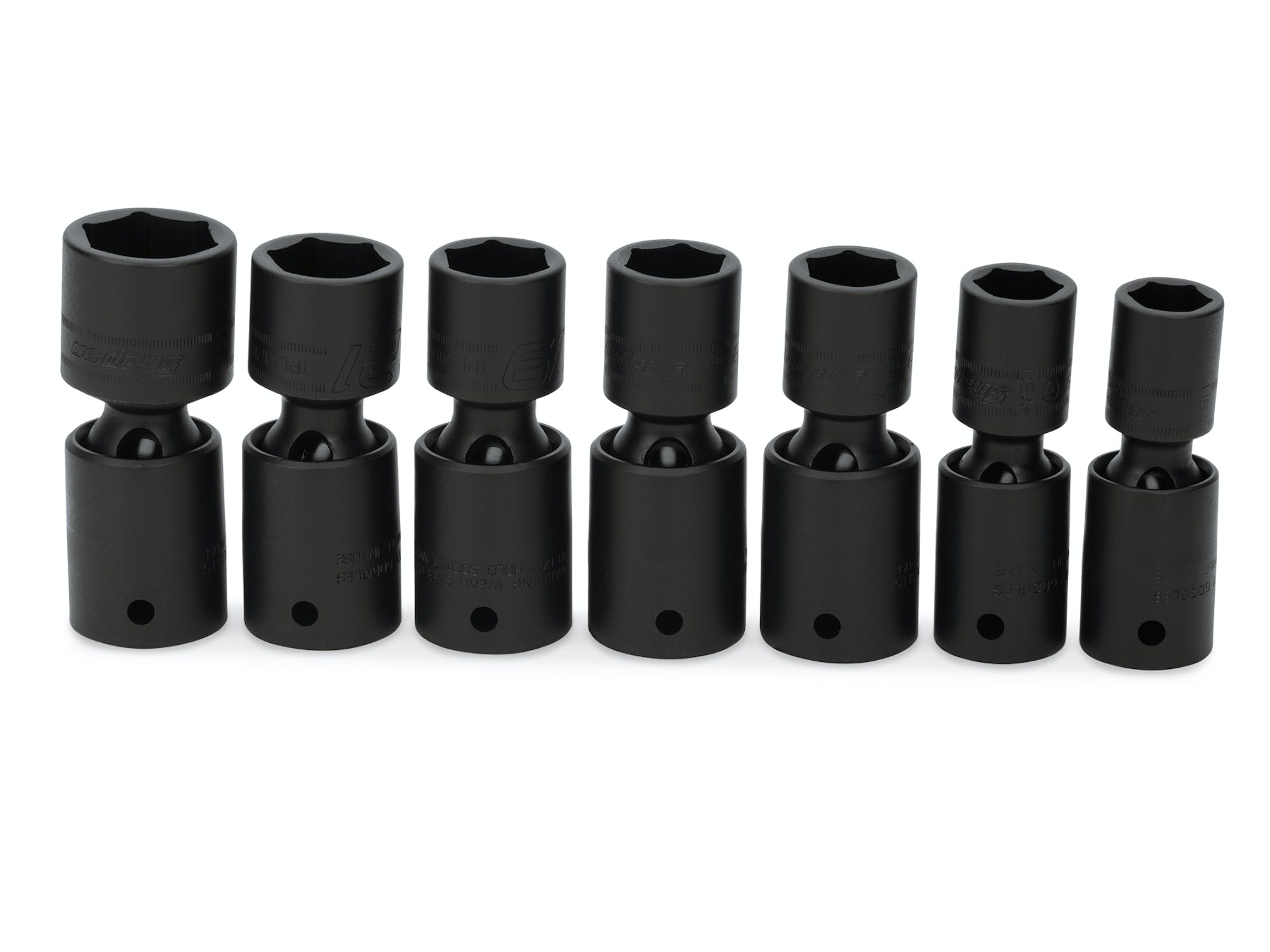 7 Pc 12 Drive 6 Point Metric Flank Drive® Shallow Impact Swivel