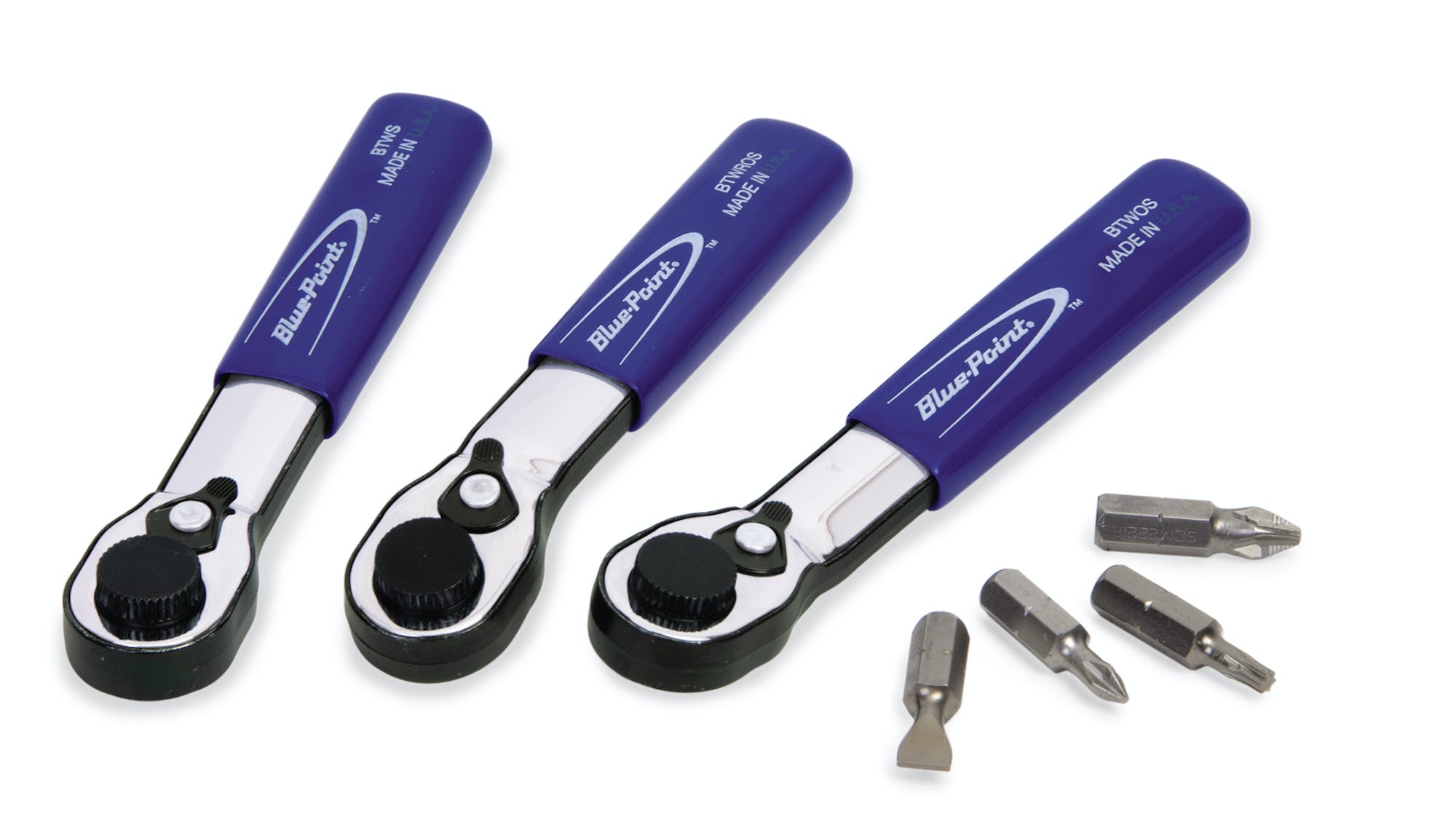 Blue Point Ratcheet 7 Pc Bit Miniature Ratcheting Handle Set (blue-point®) - BTWSMPK – Snap ...