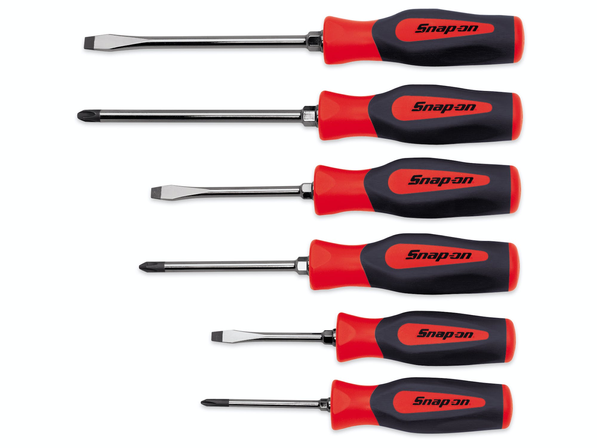 6 Pc Instinct® Combination Hard Grip Standard Screwdriver Set (red