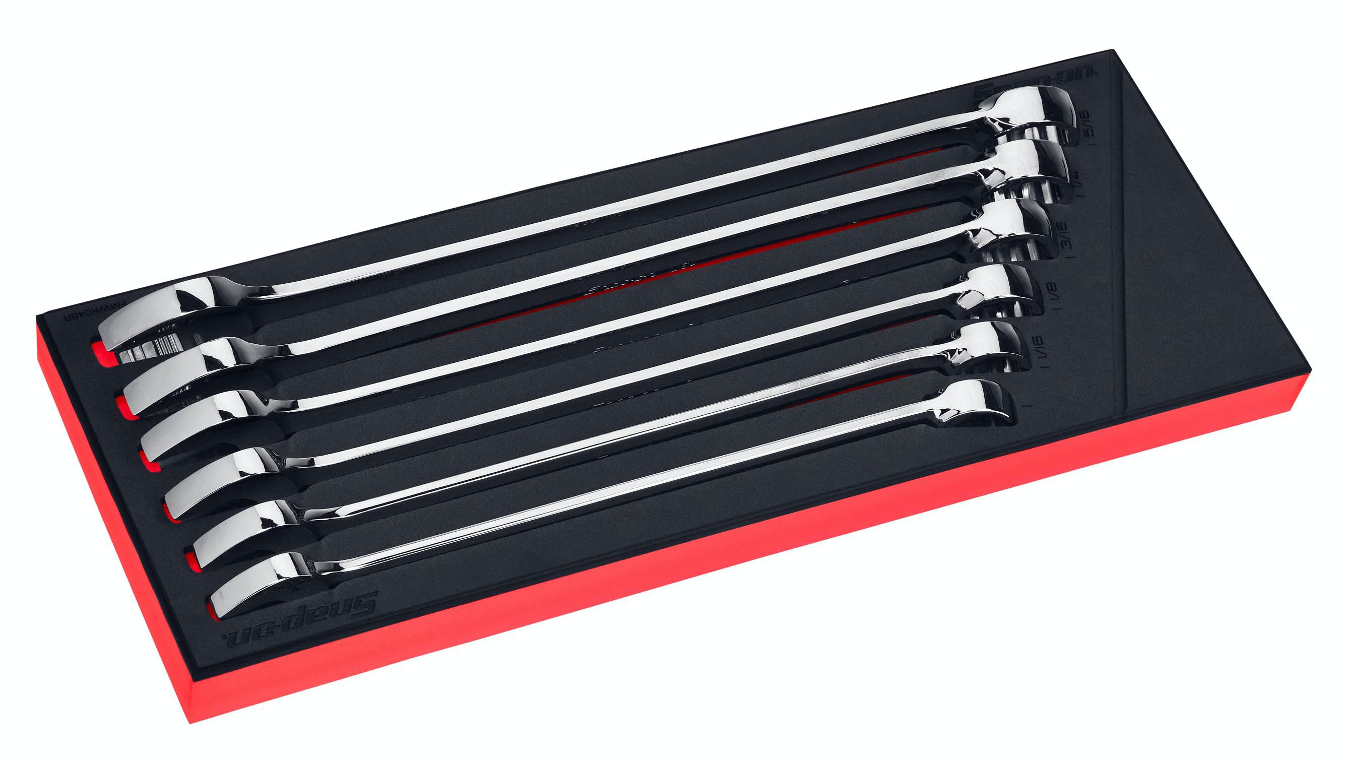 6 Pc 12point Sae Flank Drive® Plus Combination Wrench Foam Set (115/